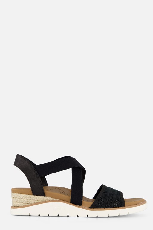 Skechers Bobs Arch Fit Beach Kiss Sandalen zwart