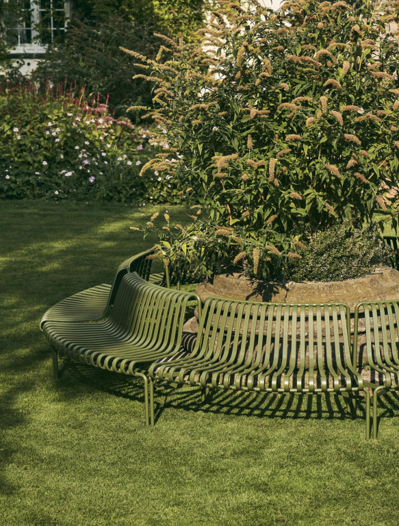 Hay Palissade Park tuinbank rond set van 2 out/out Olive
