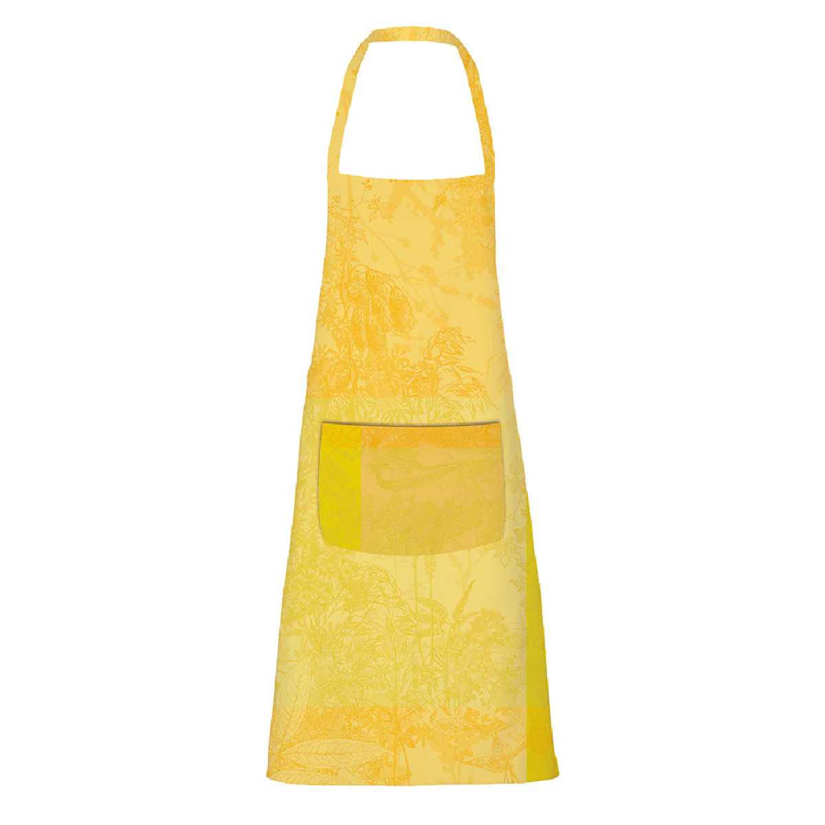 Tablier enduit imperméable pur coton jaune 75x85 Garnier Thiebaut