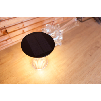 LUTEC tafellamp Miyi Solar zwart 3,8W