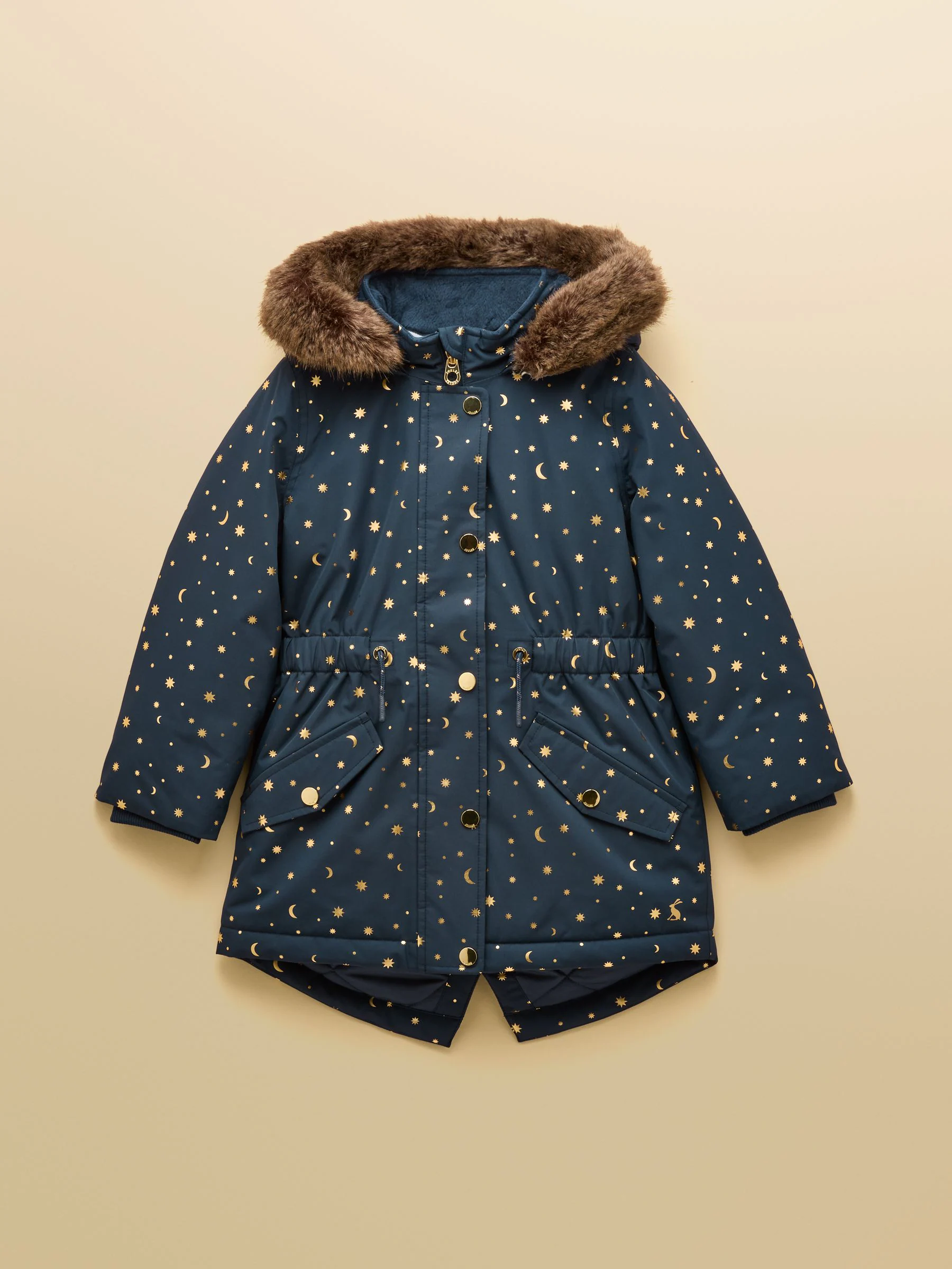 Donkerblauw - Joules Alix waterdichte parka voor meisjes