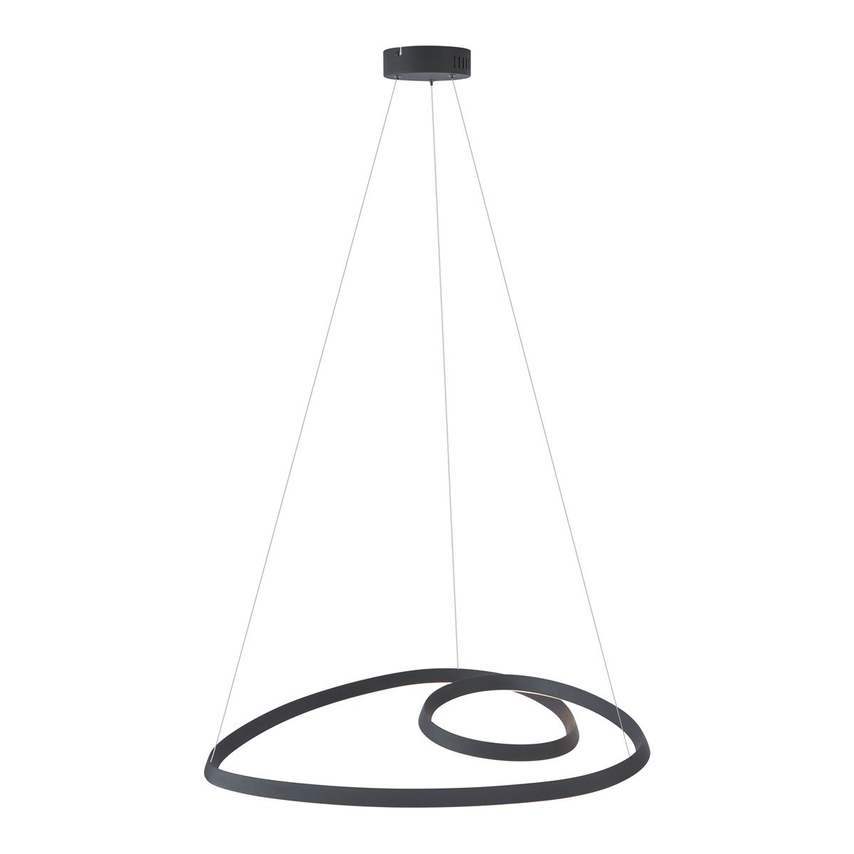 Scandinavische hanglamp zwart 72cm incl. LED 3-staps dimbaar - Circuit