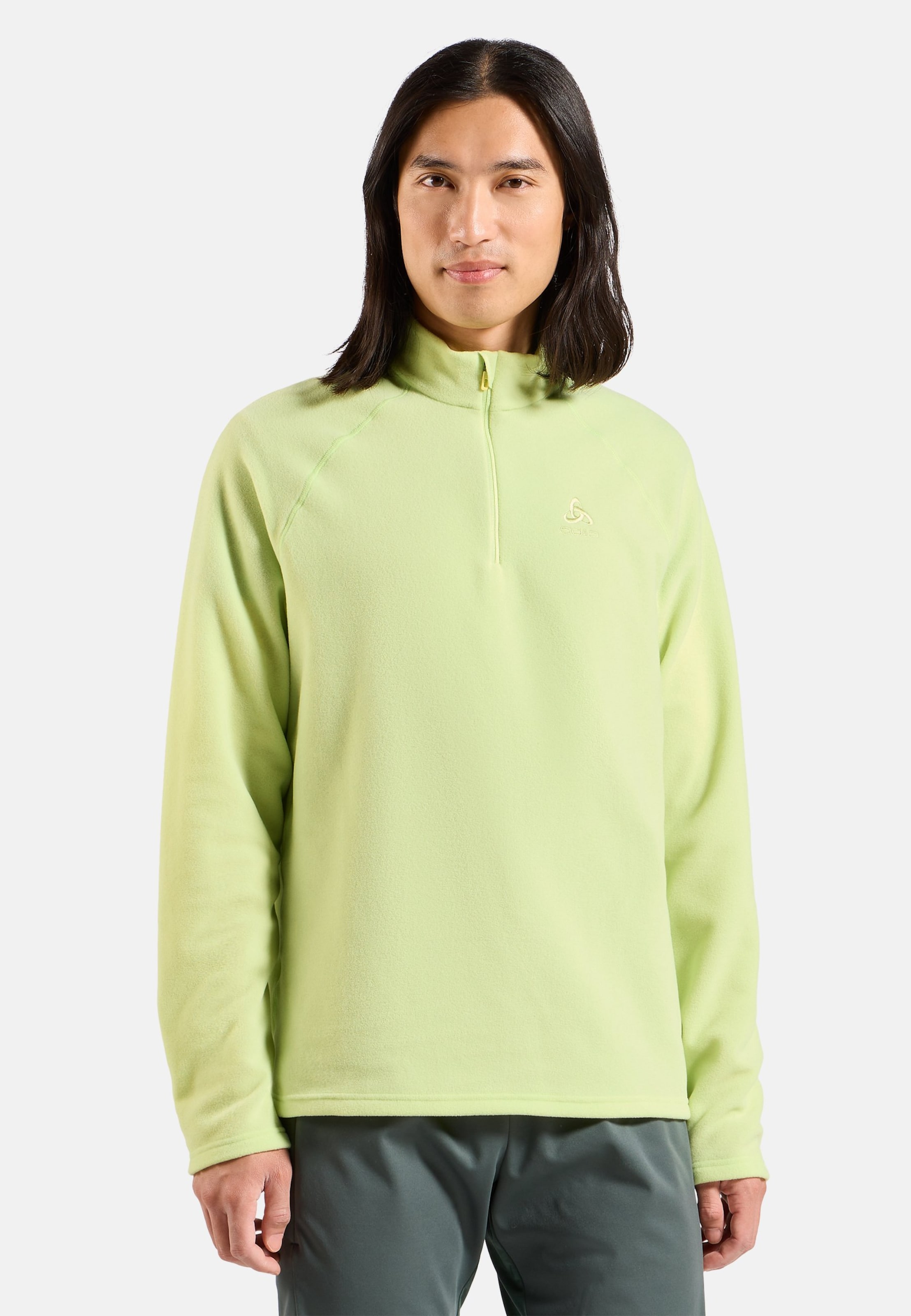 Rigi Mid Layer mit Halbreissverschluss in shadow lime