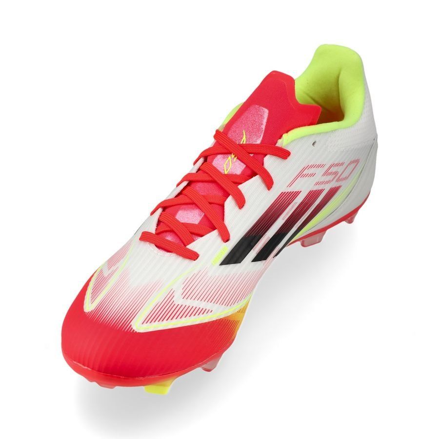 adidas F50 League FG/AG Pure Victory - Blanc/Noir/Jaune