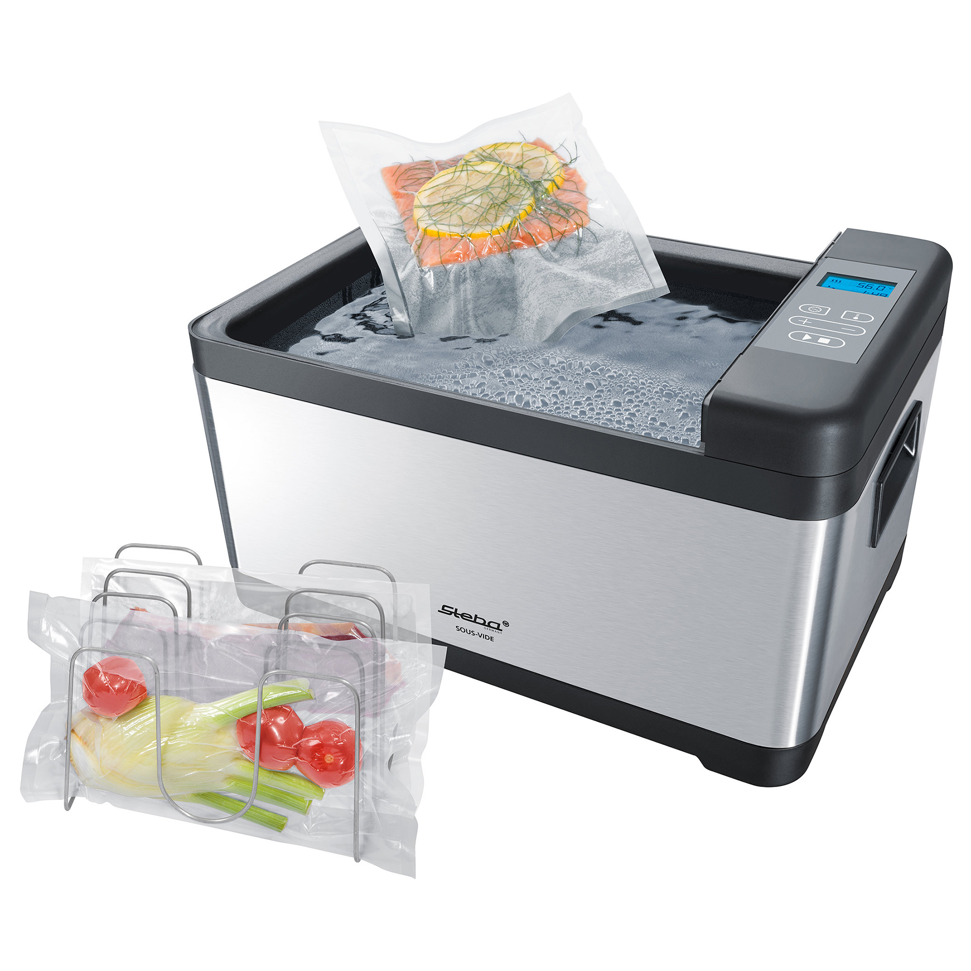 STEBA Sous-Vide Garer - Edelstahl-schwarz - 10 Liter