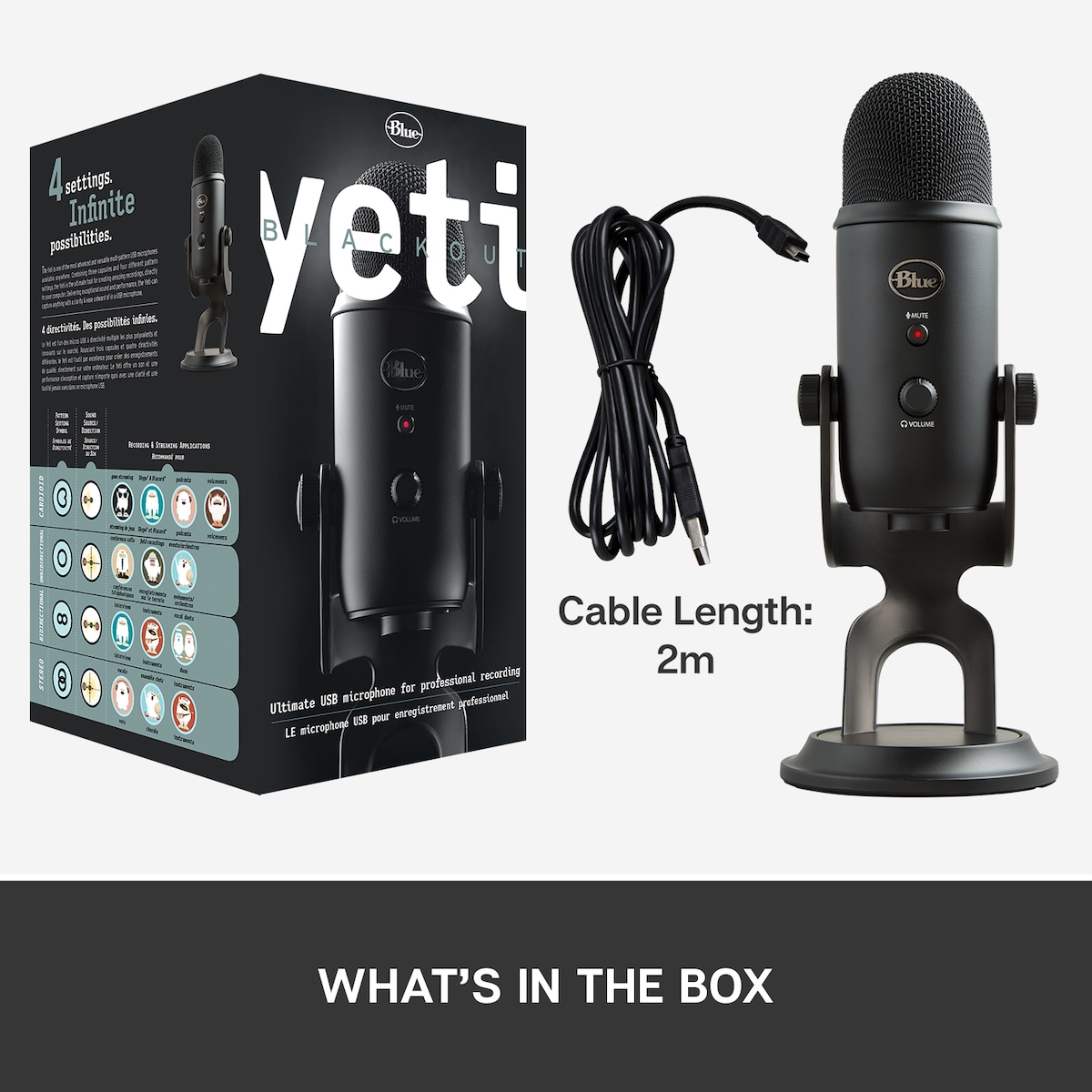 Blue Microphones Yeti USB-mikrofon (sort)