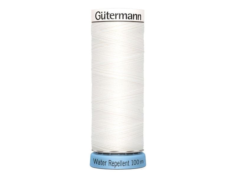 Gütermann Näh- und Stickgarn Water Repellent 1 Stück, Weiss Wasserabweisender Universalnähfaden
