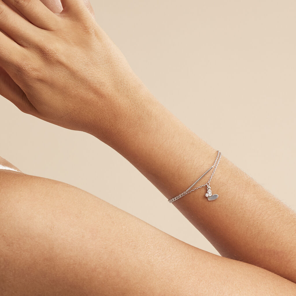 Bracelet Salli Argent Blanc Oxyde De Zirconium