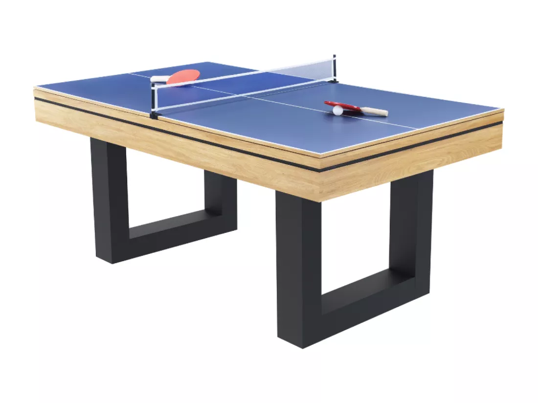 Table multi-jeux 3 en 1 billard et ping-pong en bois DENVER