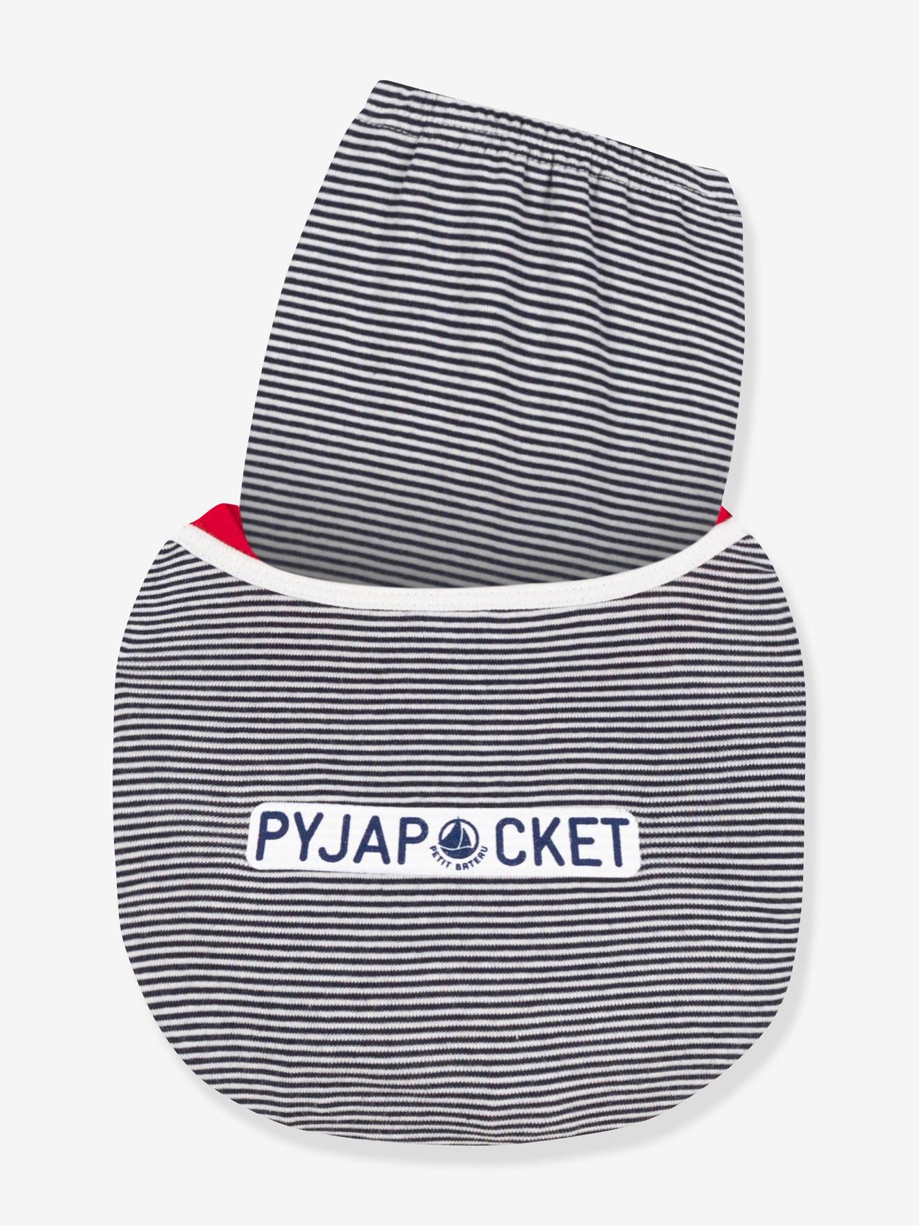 PETIT BATEAU Pijama shorts de algodão orgânico azul marinho