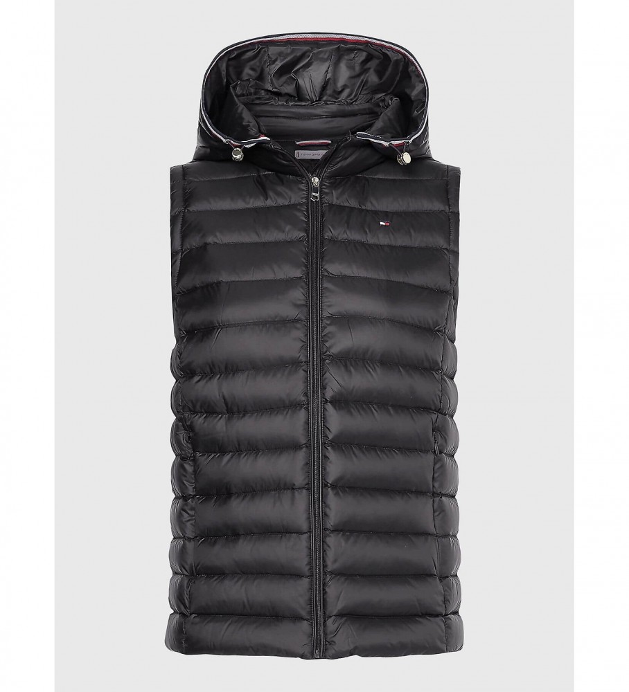 Colete acolchoado preto de plumas Tommy Hilfiger