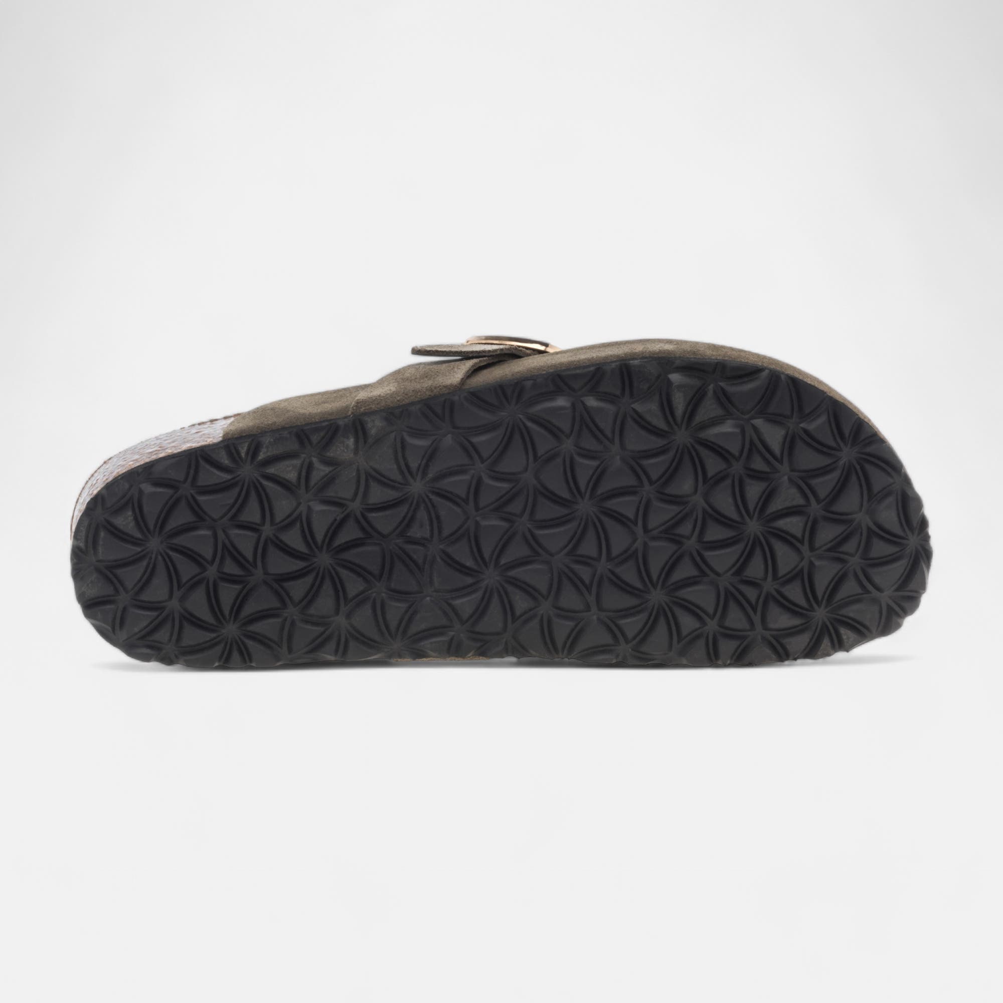 Mules Femme en cuir kaki