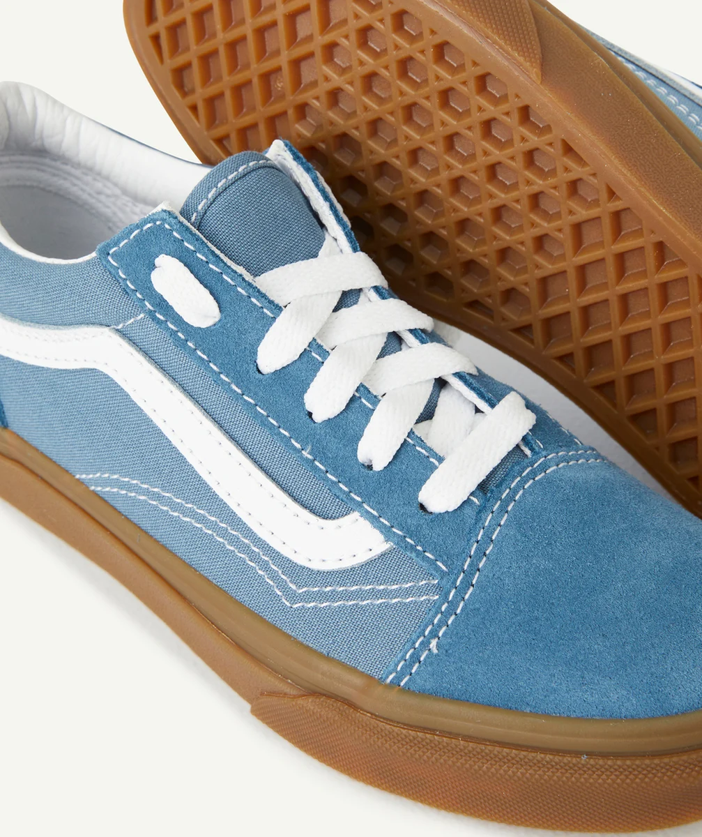 VANSBASKETS BLEUES AVEC SEMELLE MARRON OLD SKOOL