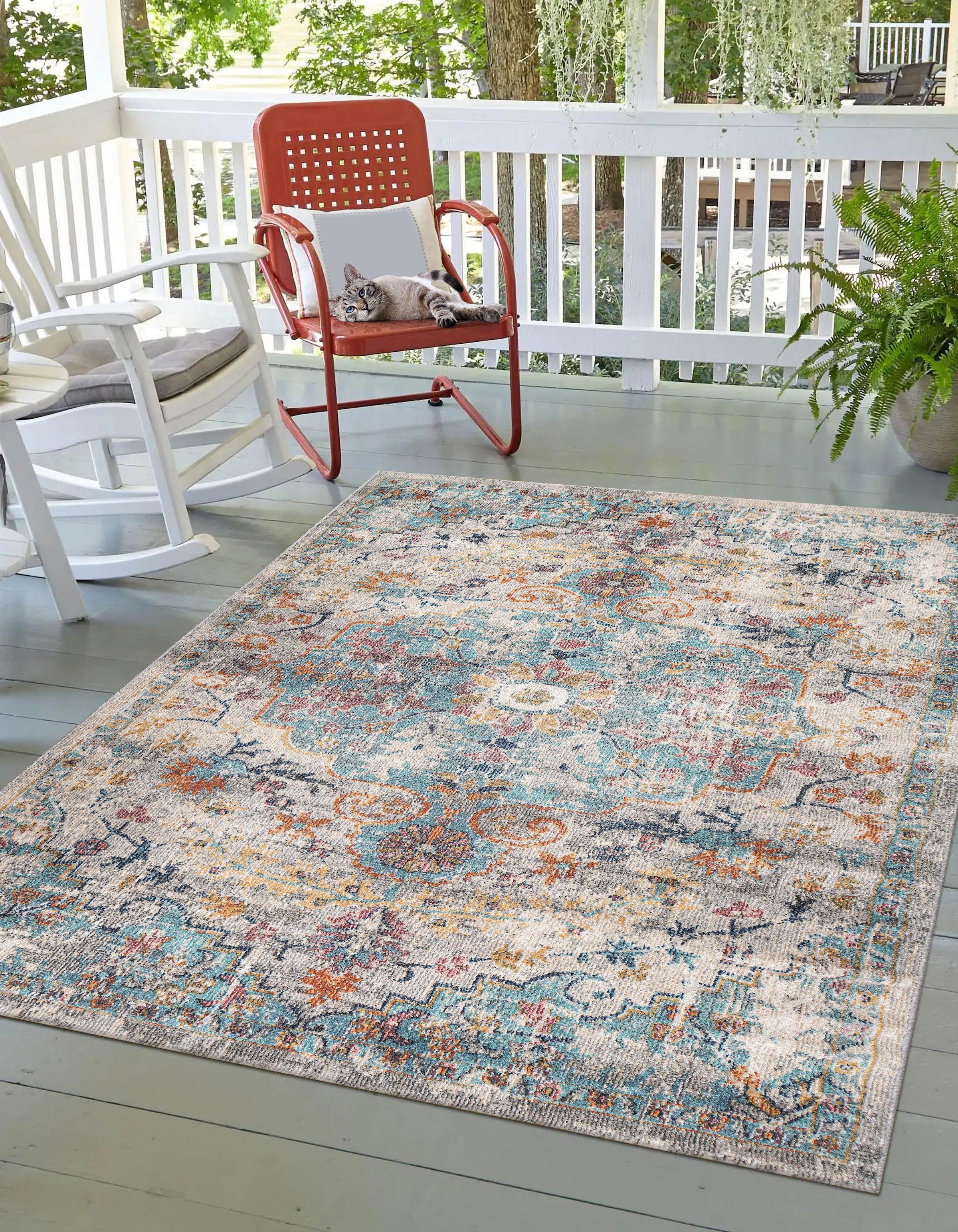 the carpet Teppich »Palma« rechteckig 4 mm Höhe Outdoor moderner robuster In und Outdoor Teppich