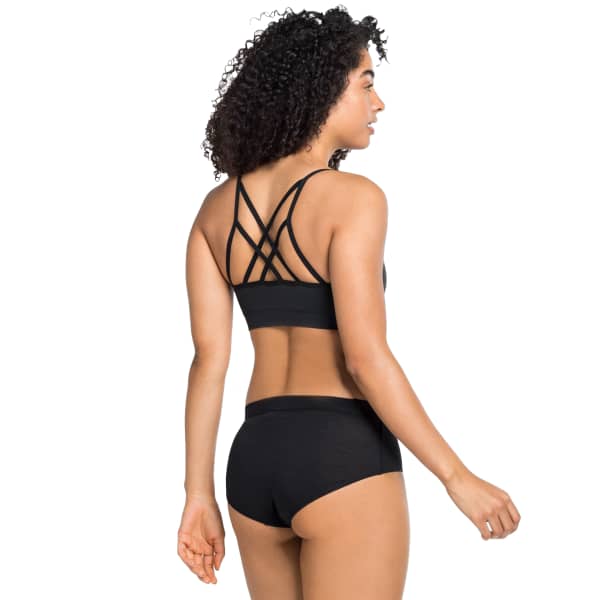Brassière running ODLO SPORTS BRA SEAMLESS SOFT BLACK - GREY MELANGE