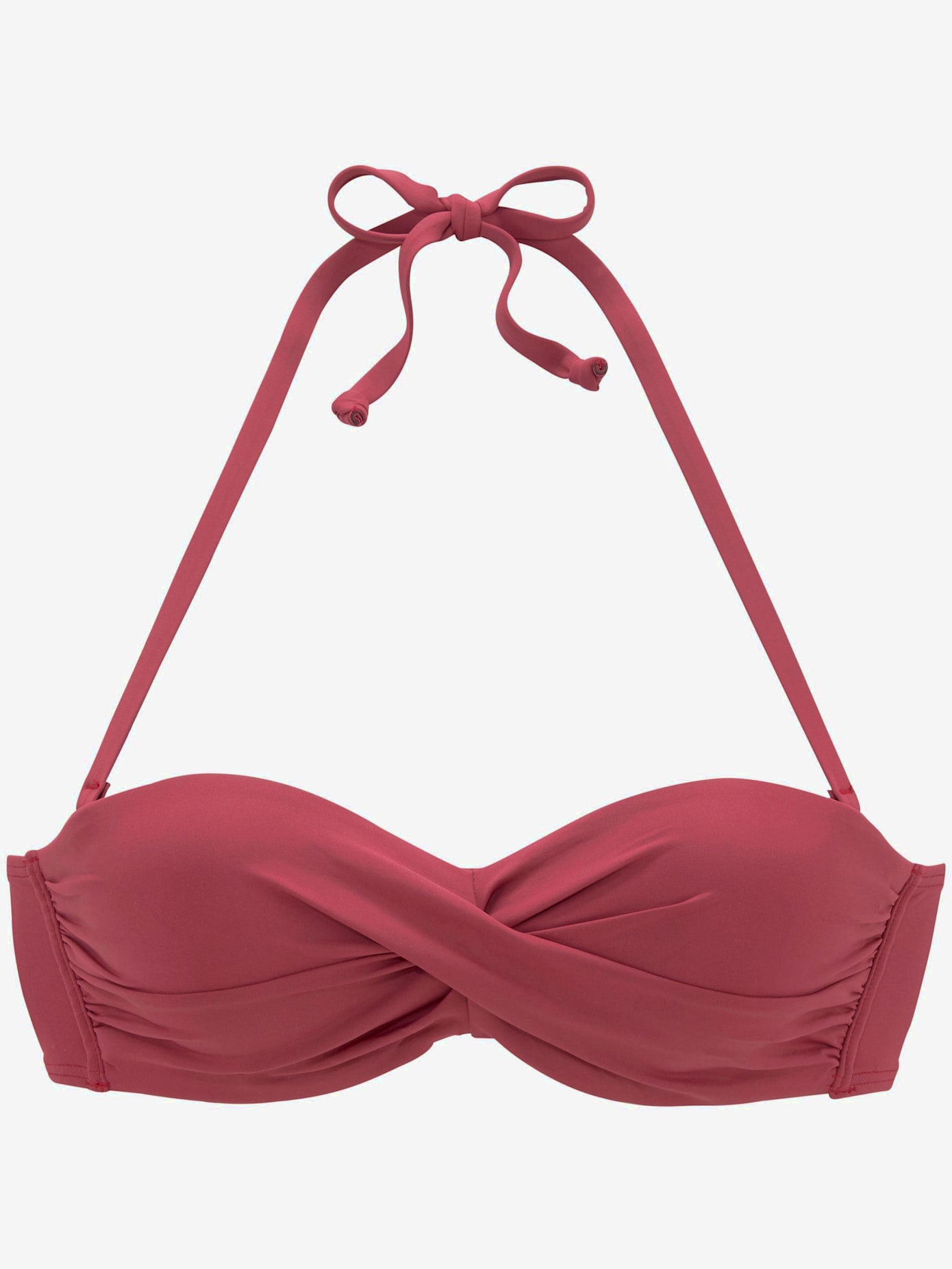 Haut de bikini bandeau à armatures coloris unis tendance