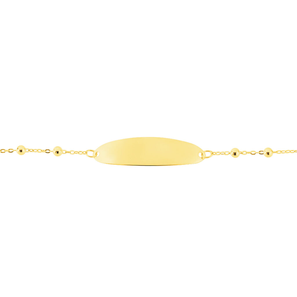 Bracelet Identité Evelina Maille Boule Or Jaune