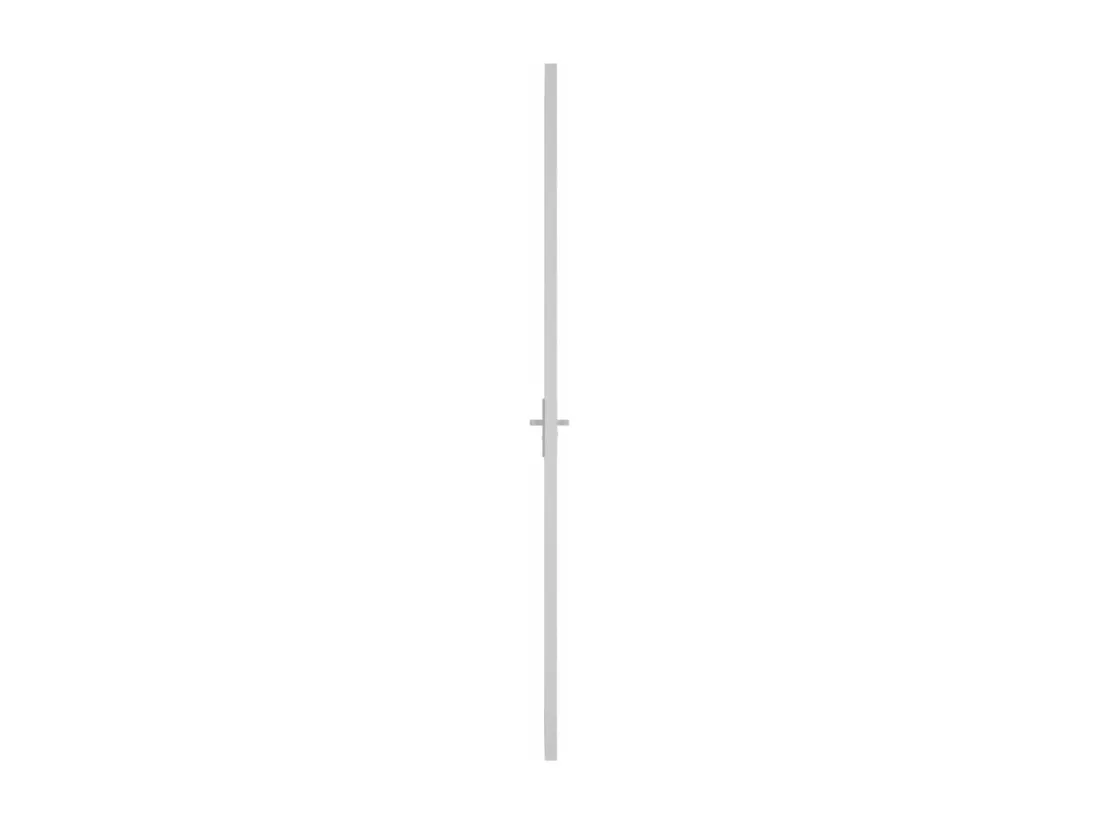 Porte intérieure 83x201,5 cm Blanc Verre mat et aluminium