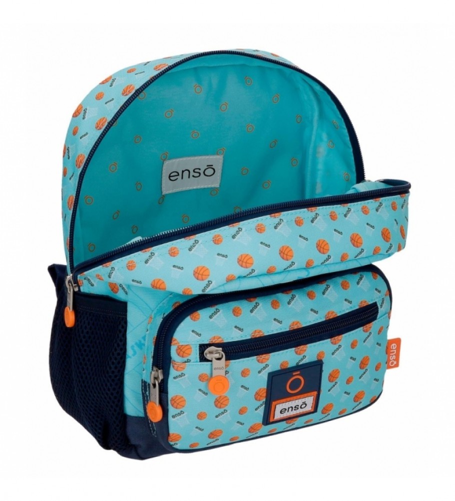 Mochila pré-escolar familiar Enso Basket com rodas, azul