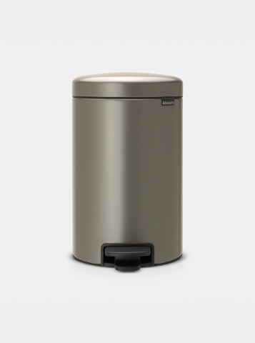 NewIcon Pedaalemmer, 12 liter, kunststof binnenemmer - Platinum