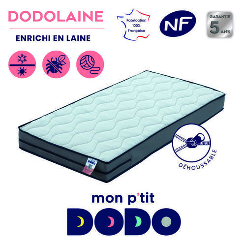 Matelas DODOLAINE Déhoussable 60x120 - MON P'TIT DODO