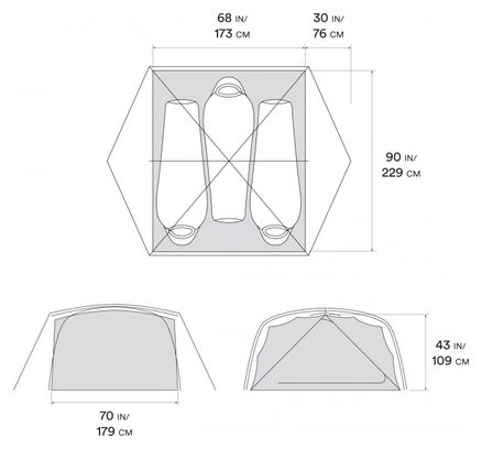 Tente Mountain Hardwear Aspect 3 Gris