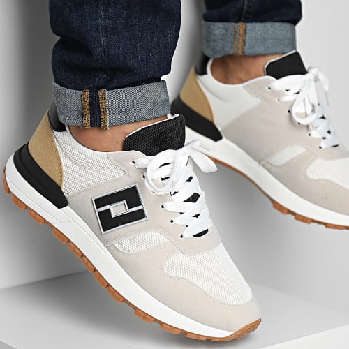 Baskets Beige Blanc