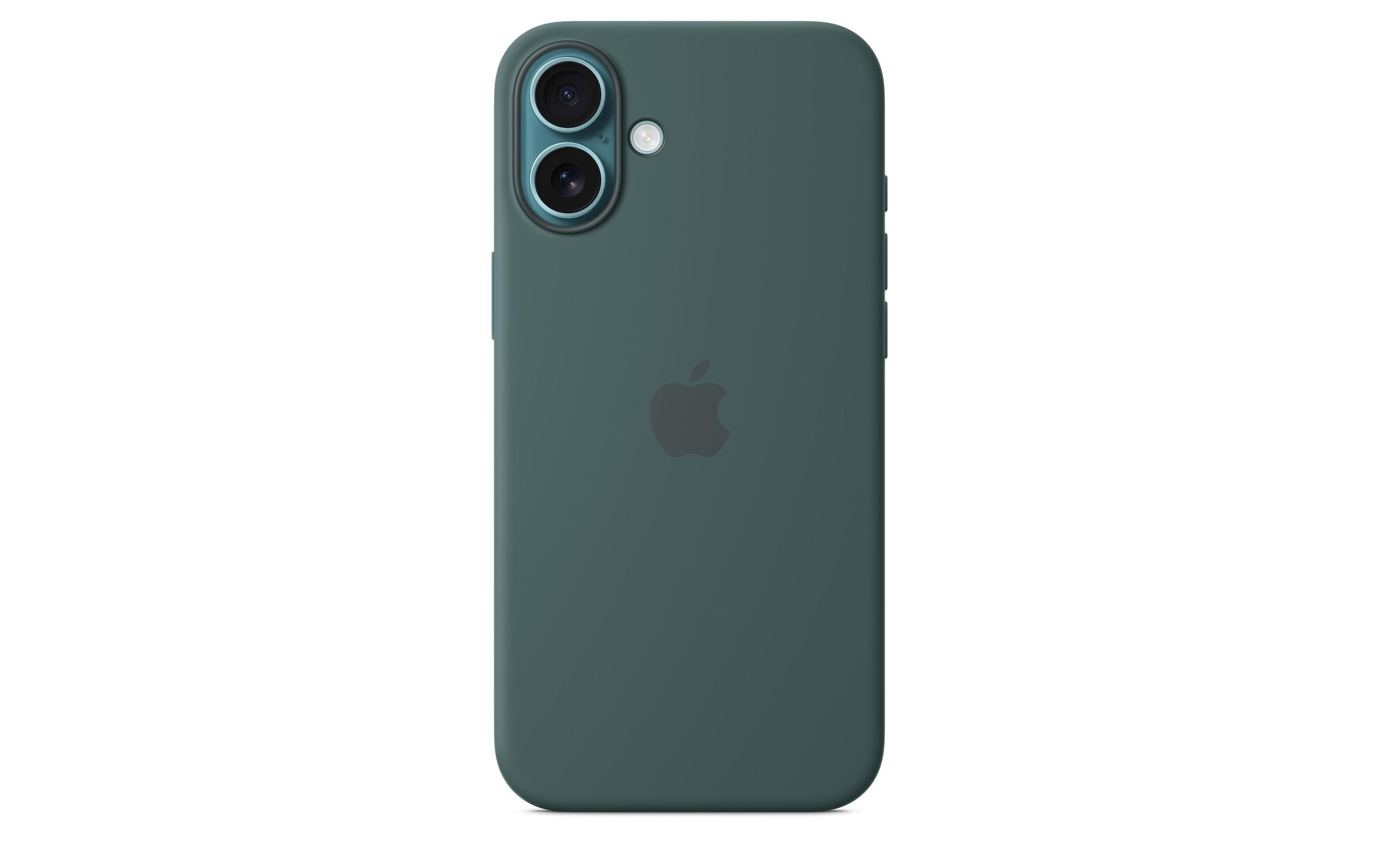 Silicone Case mit MagSafe iPhone 16 Plus SeegrünSilikon-Backcover mit «MagSafe» für das Apple iPhone 16 Plus