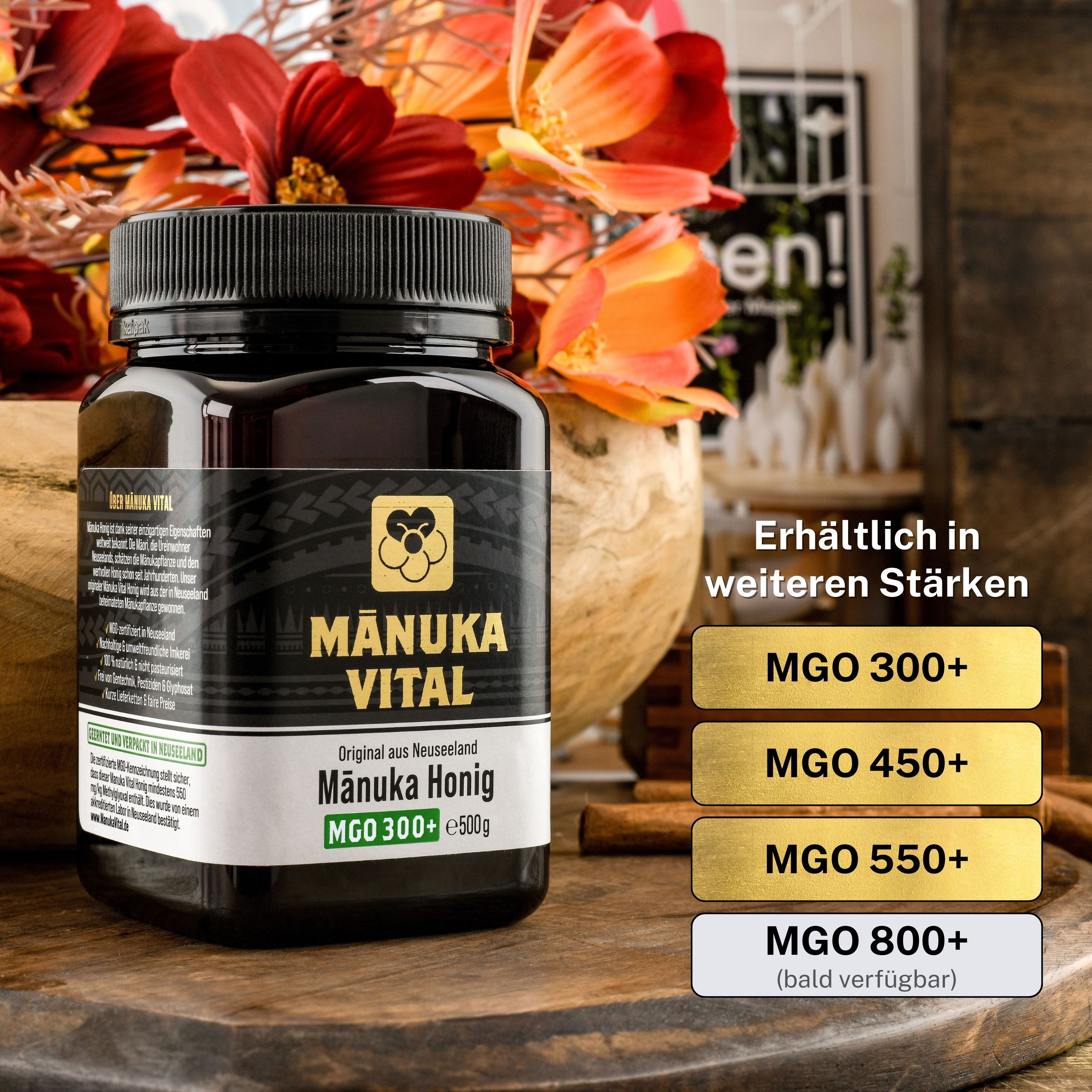 MANUKA VITAL Manuka Honig MGO 300+  - Original, zertifiziert und natürlich aus Neuseeland