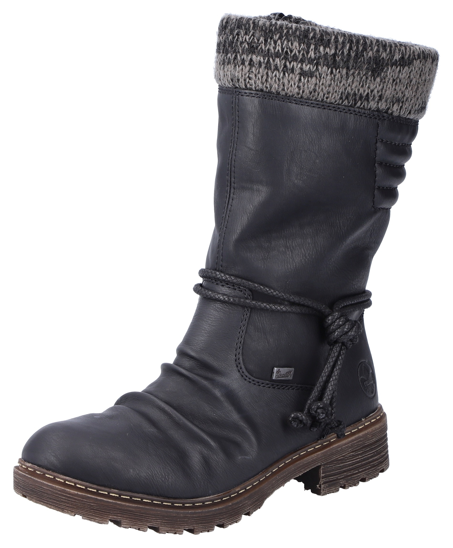 Rieker Winterstiefel  , Winterboots, Blockabsatz, TEX-Membran, mit gestricktem Schaftrand