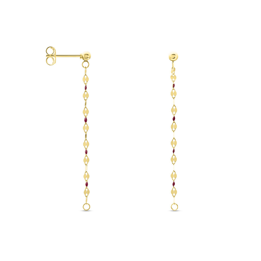 Boucles D'oreilles Pendantes Or Jaune Asteria