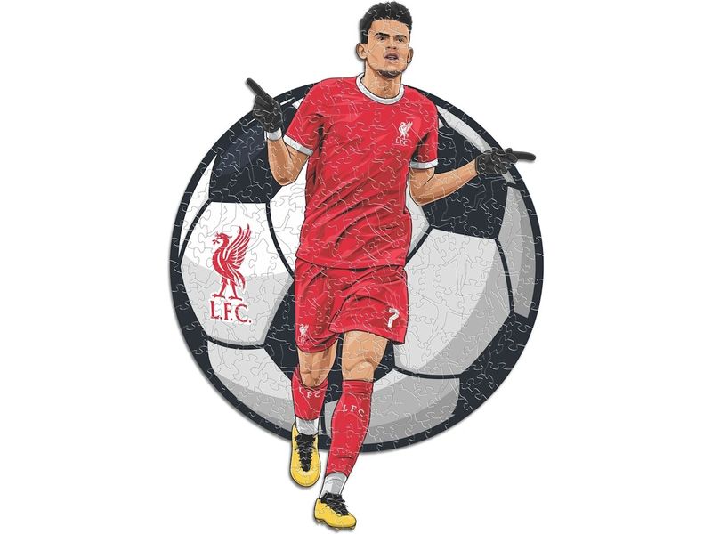 Iconic Puzzle Liverpool FC – Luis Diaz Offizielles Holzpuzzle, Grösse M