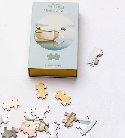 Vissevasse Puzzlespiel - Mini - 11x11 cm - Boy In A Boat