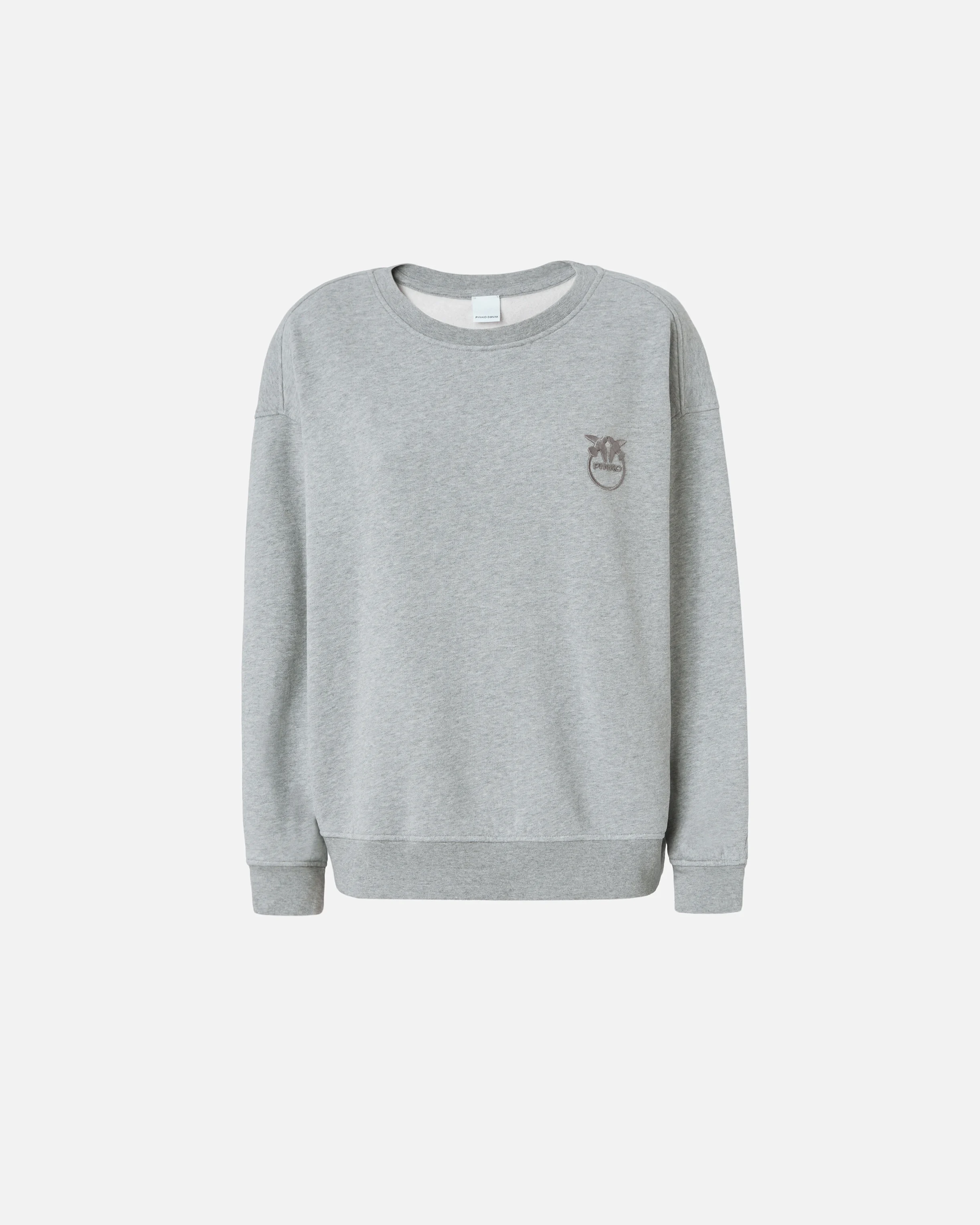 Sweat-shirt à col rond et logo brodé | Gris