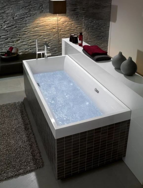 Villeroy en Boch Squaro Bubbelbad 180x80cm 6 4 2 hydro jets