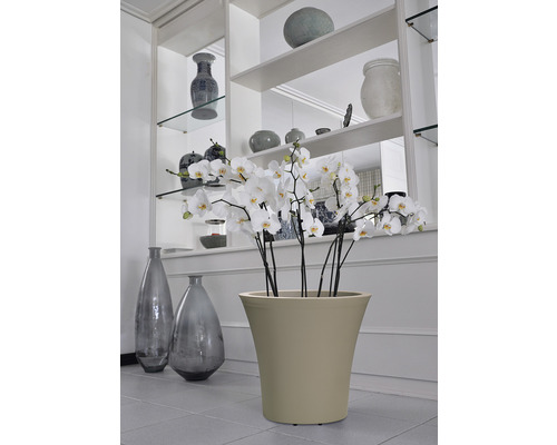Lafiora City kunststof plantenpot, Ø 40 cm, H 38 cm, beige