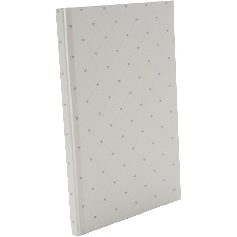 Danpen notesbog A5 - hjerter/off white