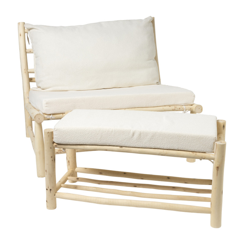 Hocker met kussen Shanghai - 35x72x32 cm