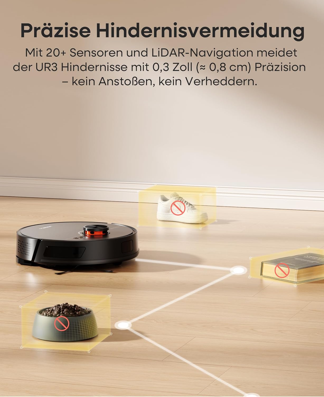 Staubsauger Roboter mit Wischfunktion 5000Pa, Saugroboter mit wischfunktion mit Absaugstation 3.5L,180Min Laufzeit,LiDAR Navigation,Roboterstaubsauger für Tierhaare Teppich Böden,APP Steuerung