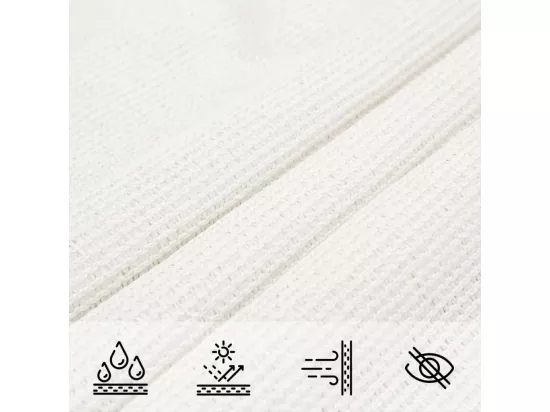 Voile d'ombrage 160 g/m² Blanc 3x4x5 m PEHD