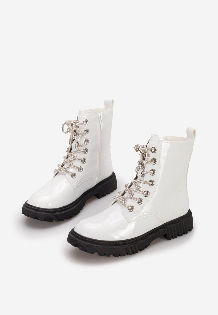Bottines filles blanches Pixey