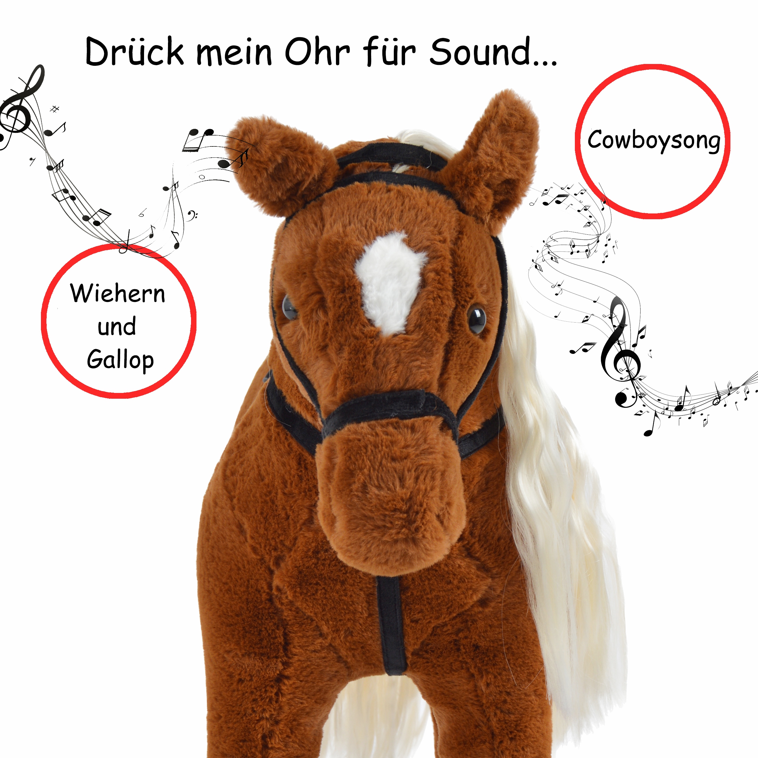 Pink Papaya Stehpferd für Kinder 75 cm Bella Spielpferd