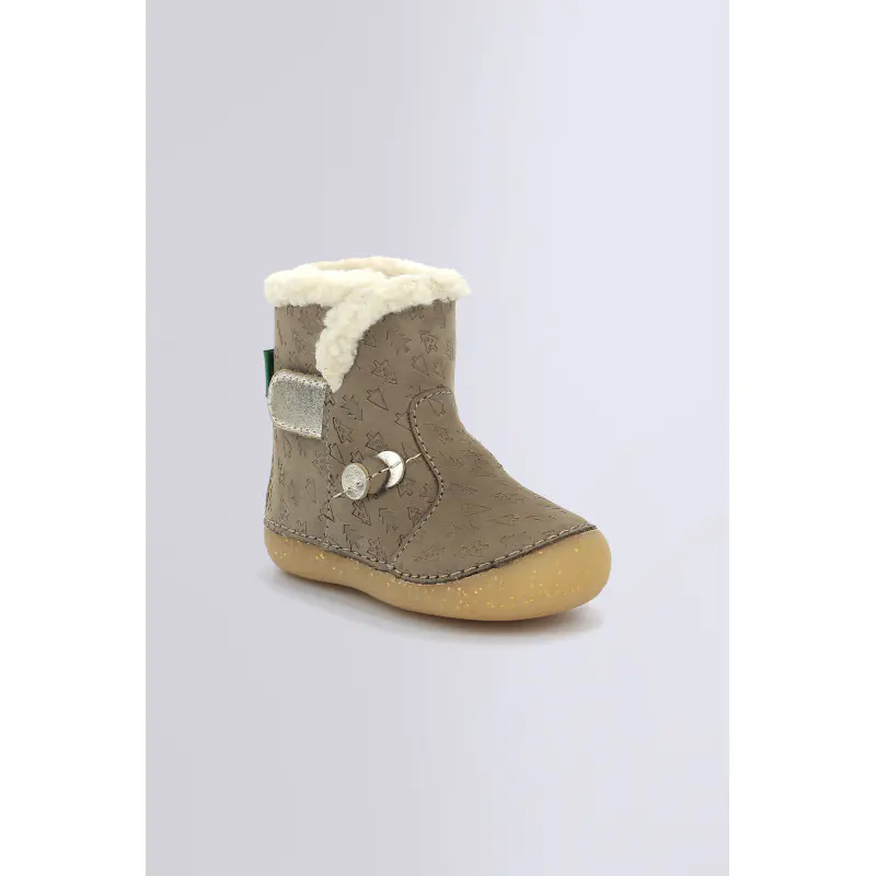 SO WINDY TAUPE OR FANTAISIE BOOTS Cuir Fille