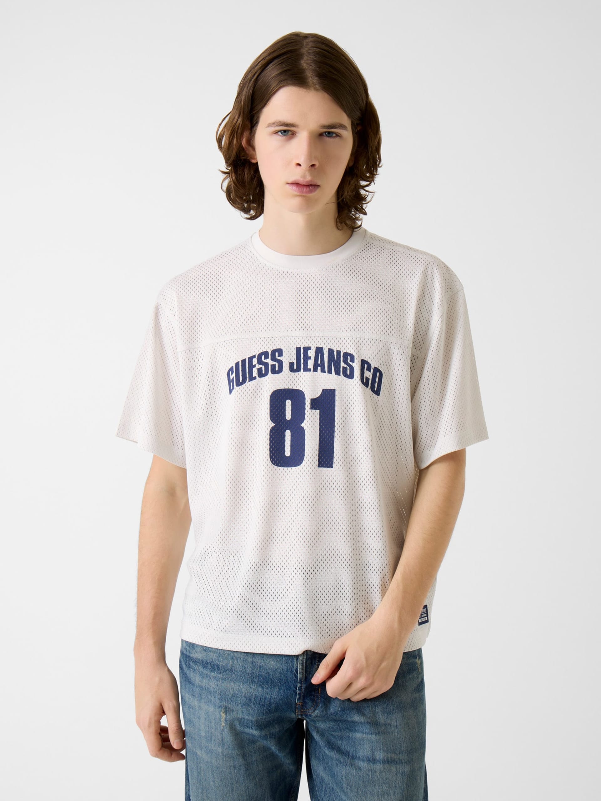 Camisa cropped de malha com modelagem quadrada