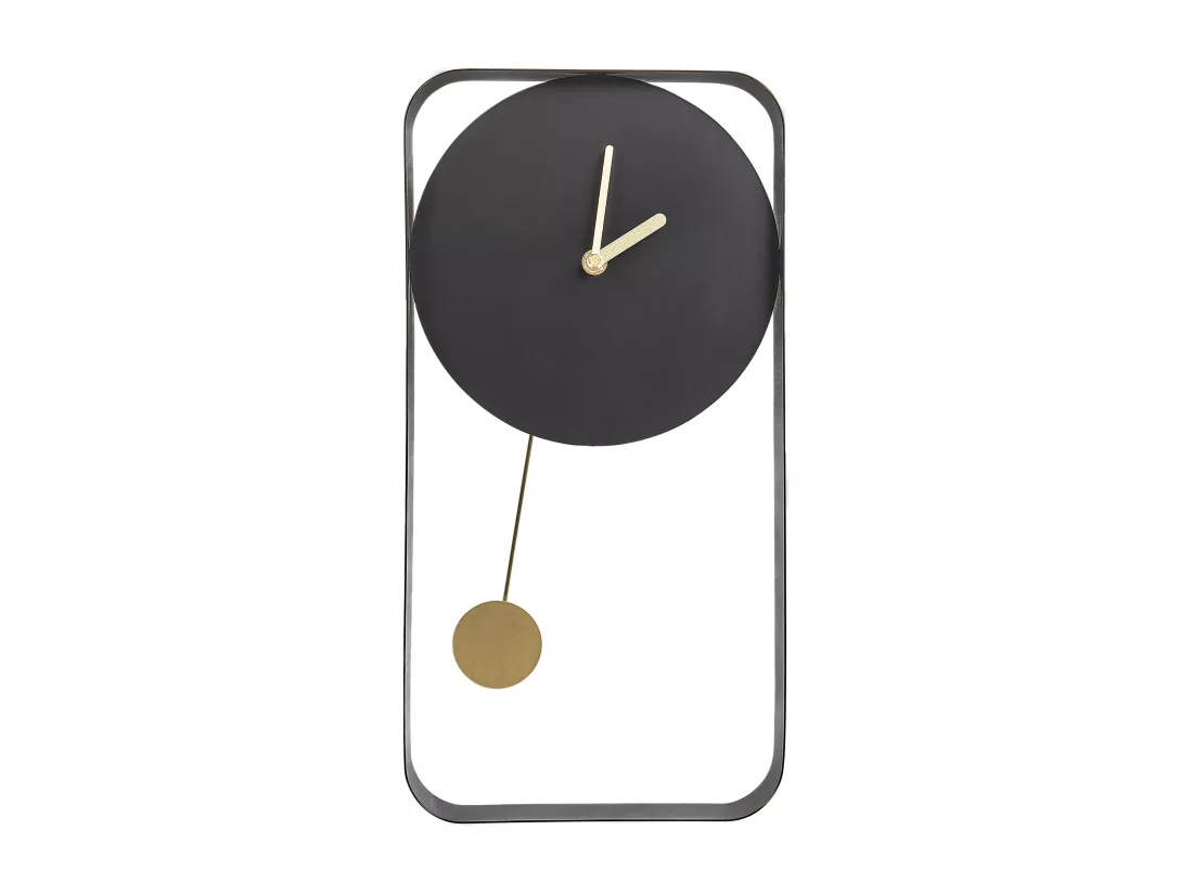 Horloge murale SERVOZ 21 cm Métal Noir