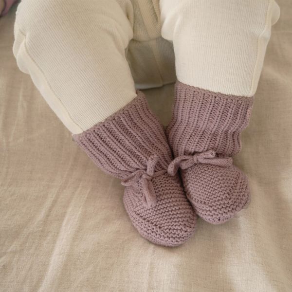 Lodger Knit Slofjes - 0-6 Mnd - Beige
