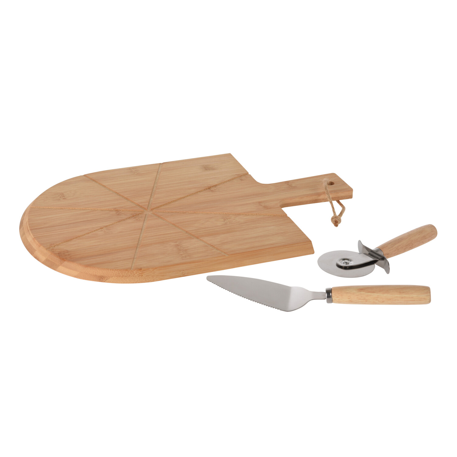 Pizza Set 3-teilig Bambus