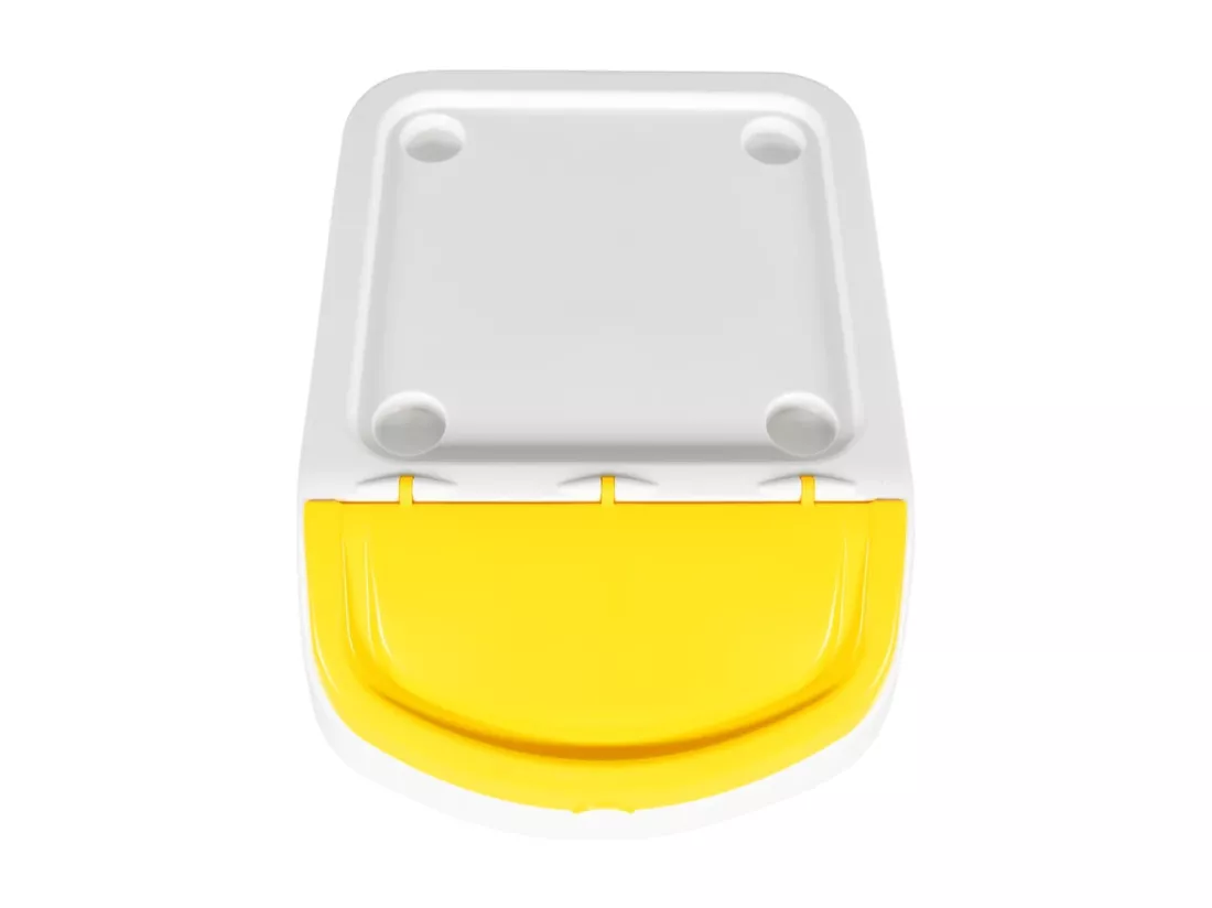 Prolenta Premium - Poubelles empilables avec couvercles 3 pcs blanc PP 120 L