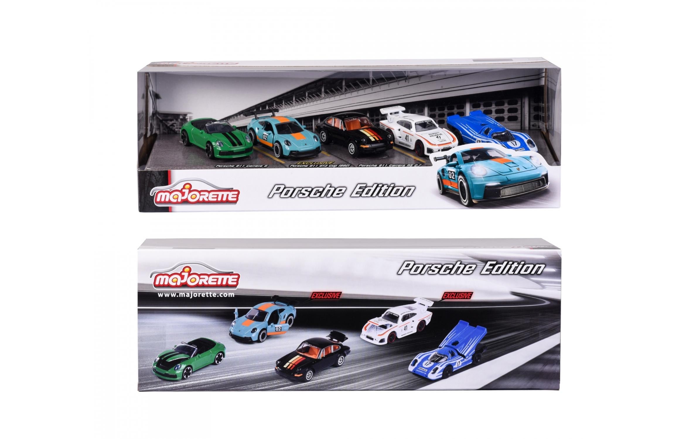 Action Cars Porsche Motorsport 5 Pieces GiftpackModellautos mit zwei exklusiven Porsche-Modellen
