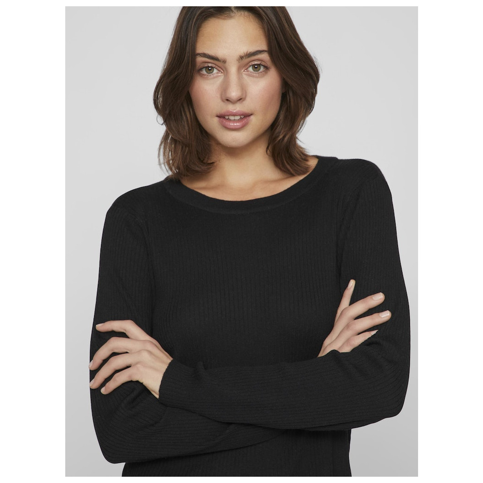 Vila VIABELLA RIB L/S KNIT TOP - NO